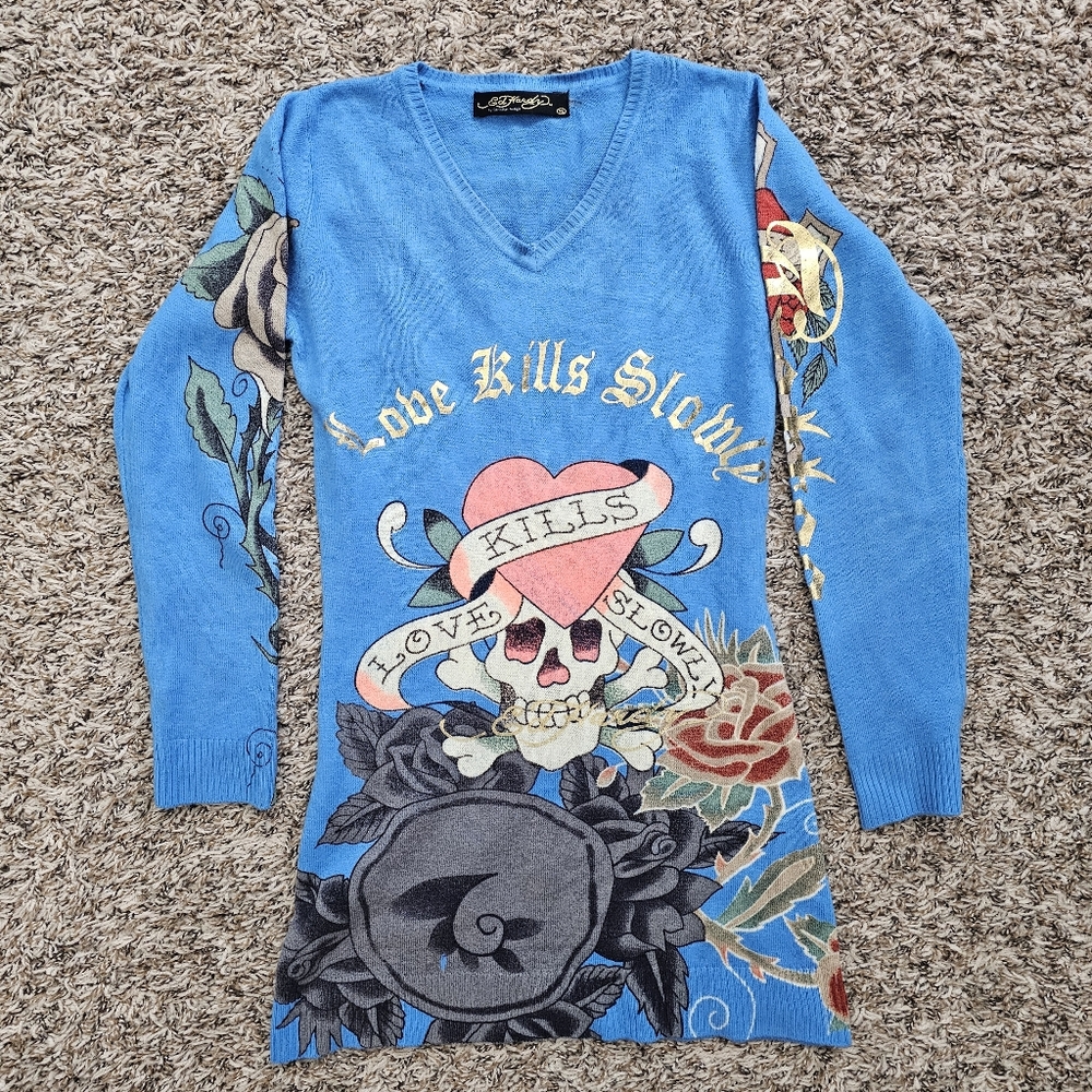 Ed Hardy Vintage Long Sleeve Sweater Top